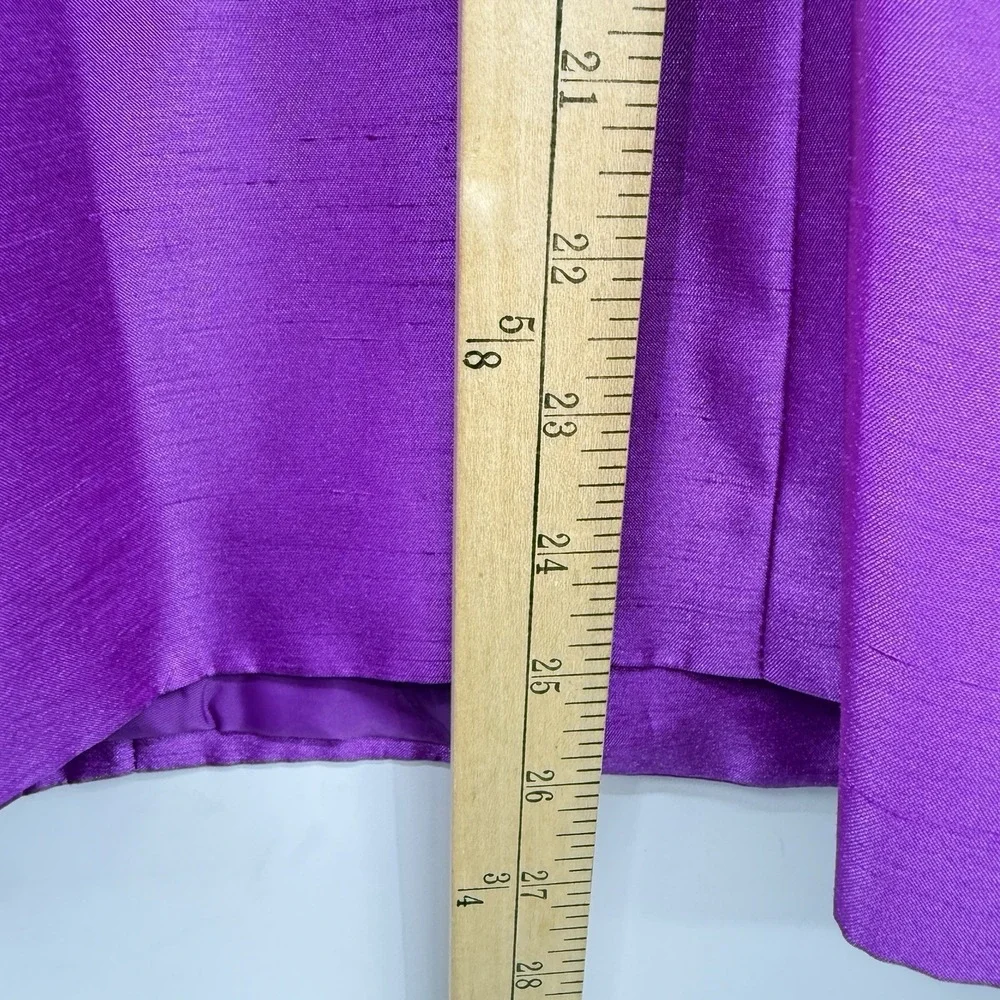 Preston & York 2 Pc Skirt Suit Set Women 14 Purple Passionfruit NWT Shawl Collar